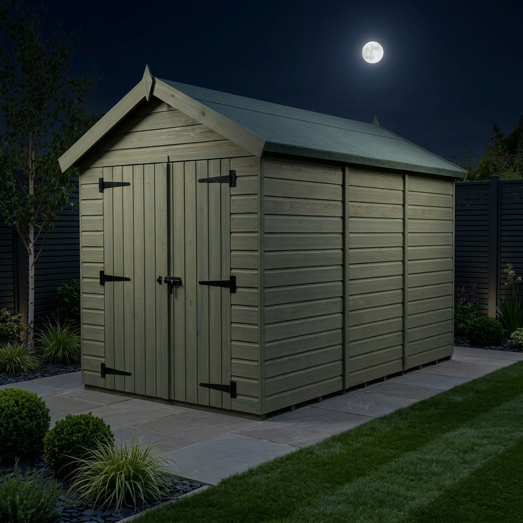 7 x 12 Apex Shed (Double Door, No Windows) - view 3