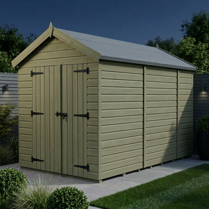 7 x 11 Apex Shed (Double Door, No Windows) - view 5
