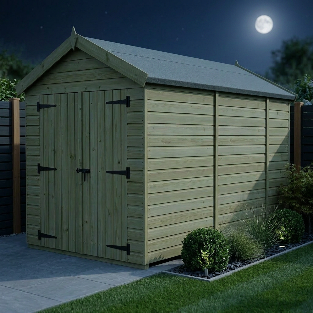 7 x 9 Apex Shed (Double Door, No Windows) - view 2