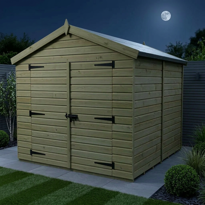 8 x 11 Apex Shed (Double Door, No Windows) - view 2