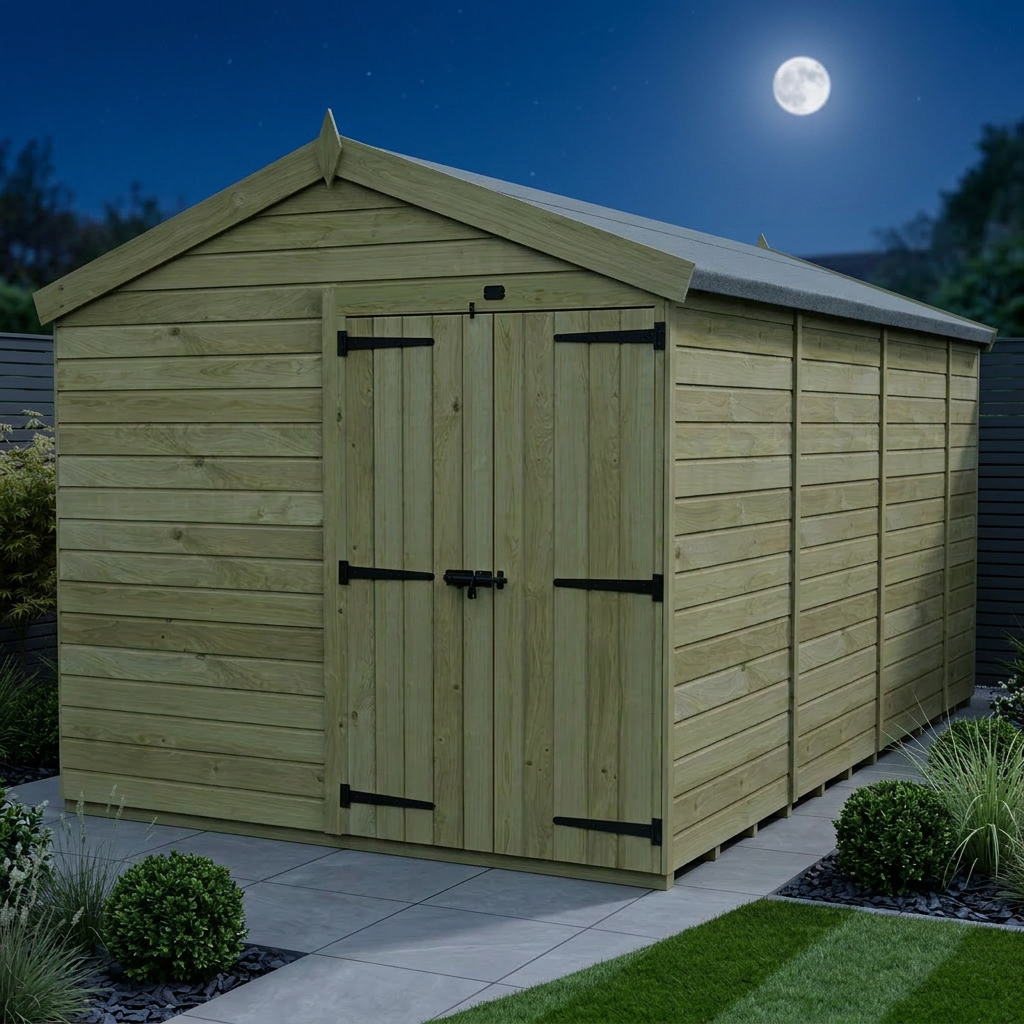 8 x 13 Apex Shed (Double Door, No Windows) - Apex Shed