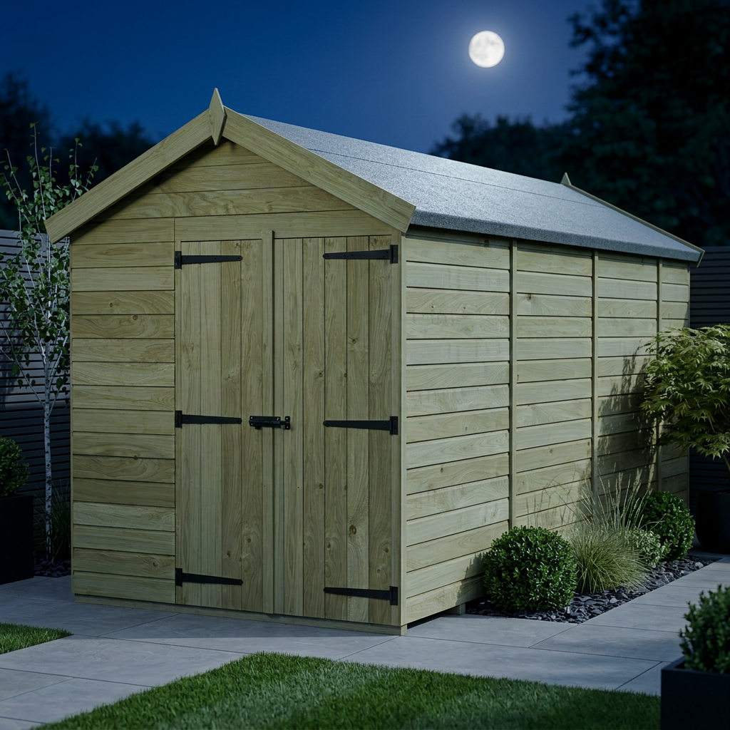 7 x 14 Apex Shed (Double Door, No Windows) - view 2