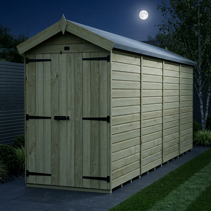 4 x 15 Apex Shed (Double Door, No Windows) - view 3