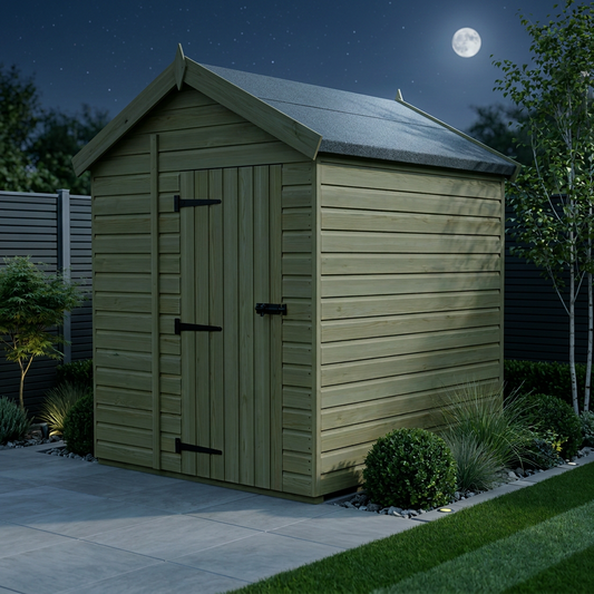 6 x 6 Apex Shed (Double Door, No Windows) - view 2