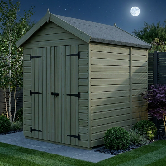 7 x 6 Apex Shed (Double Door, No Windows) - view 2