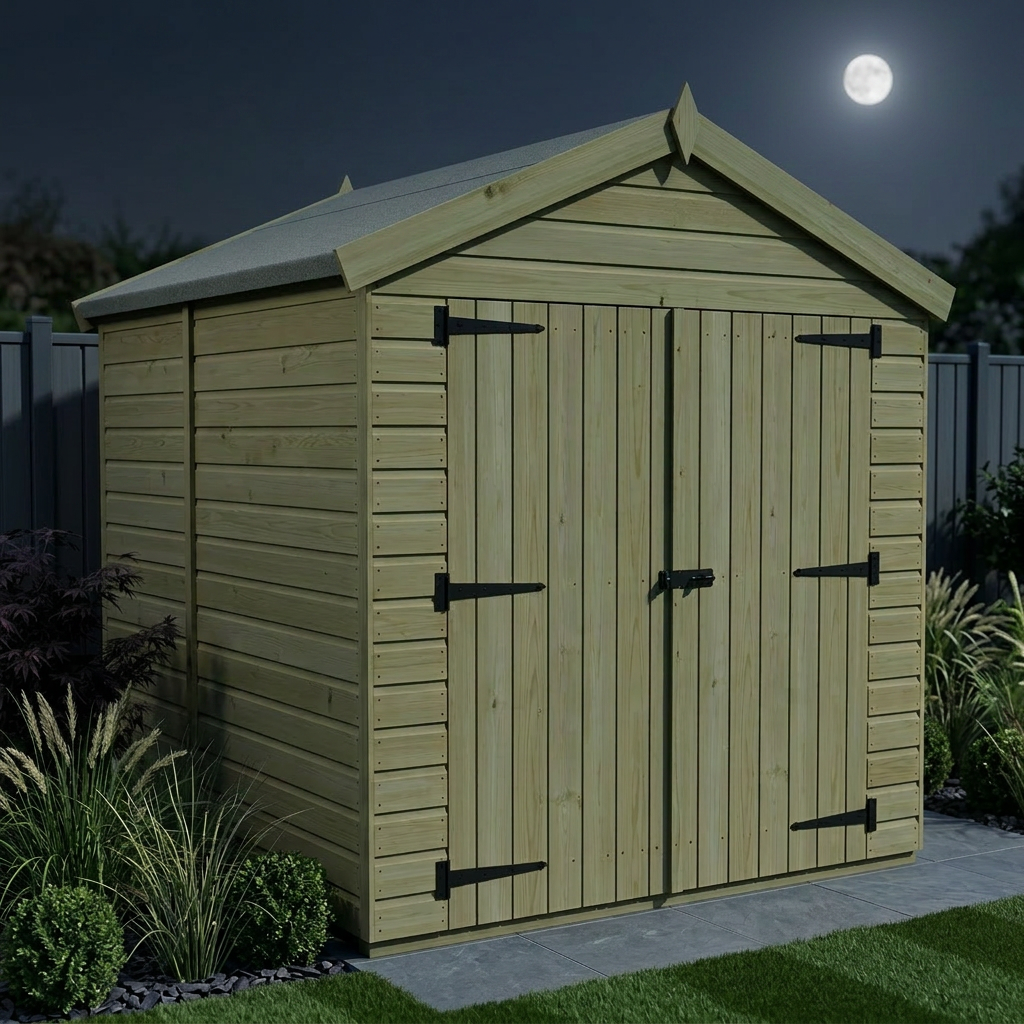 8 x 6 Apex Shed (Double Door, No Windows) - view 2