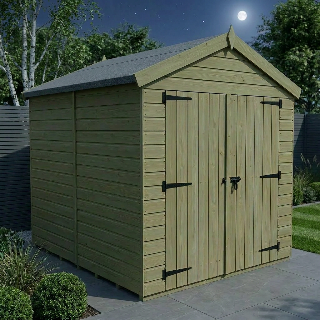 8 x 8 Apex Shed (Double Door, No Windows) - view 2