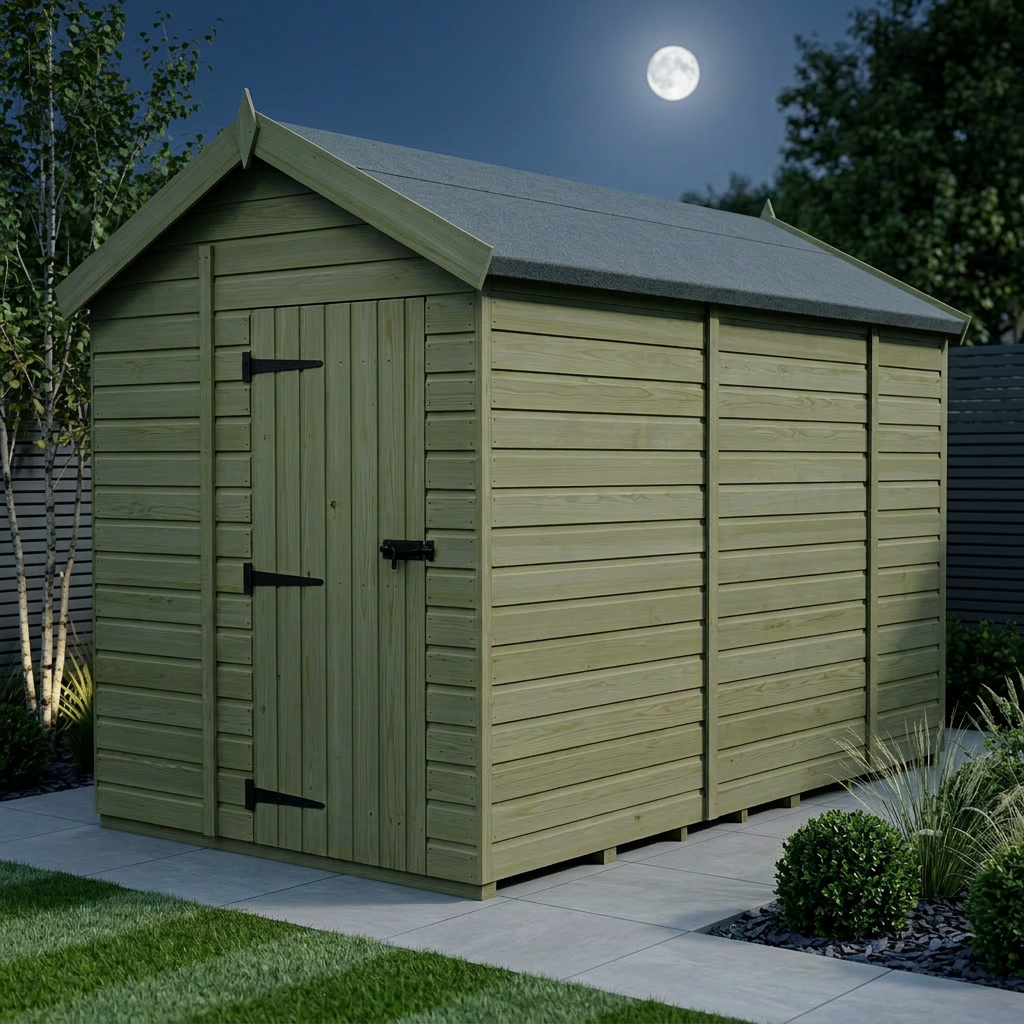 6 x 9 Apex Shed (Double Door, No Windows) - view 2