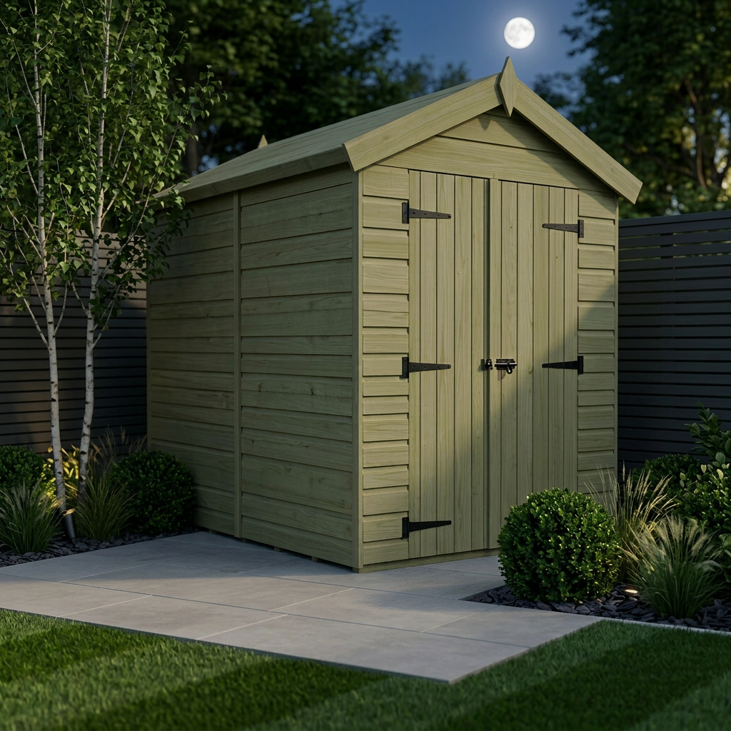 4 x 8 Apex Shed (Double Door, No Windows) - view 2