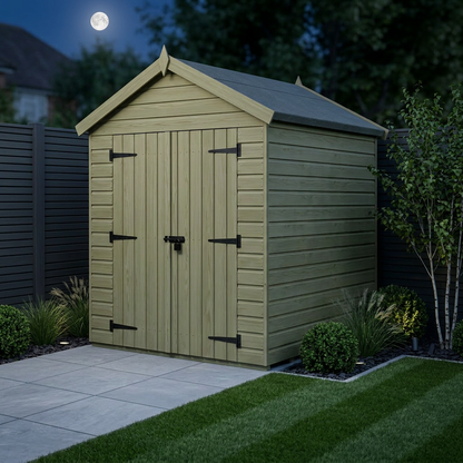 6 x 5 Apex Shed (Double Door, No Windows) - view 3