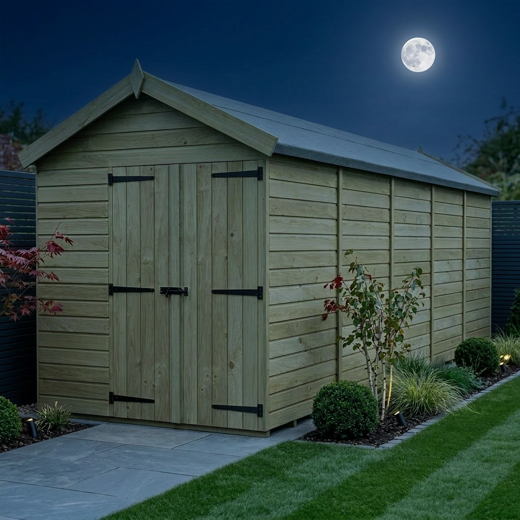 7 x 20 Apex Shed (Double Door, No Windows) - view 2
