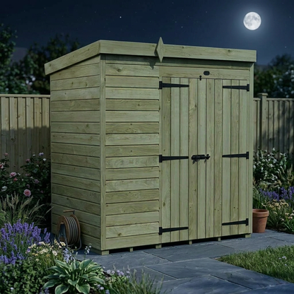 6 x 4 Pent Shed (Double Door, No Windows) - view 5