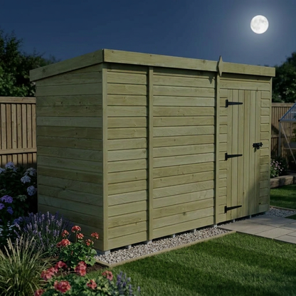 9 x 4 Pent Shed (Single Door, No Windows) - view 5