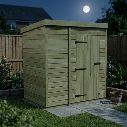 6 x 4 Pent Shed (Single Door, No Windows) - view 5