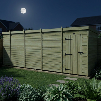 19 x 4 Pent Shed (Single Door, No Windows) - view 6