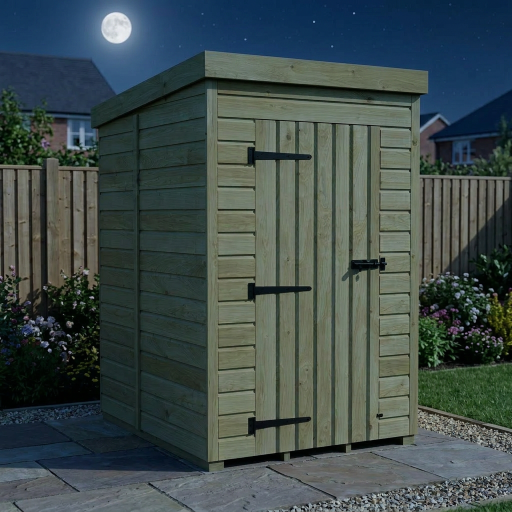 4 x 5 Pent Shed (Single Door, No Windows) - view 6