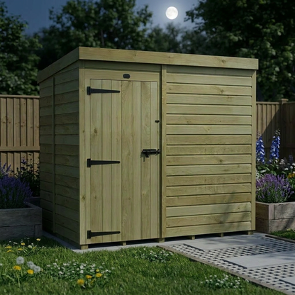 7 x 5 Pent Shed (Single Door, No Windows) - view 5