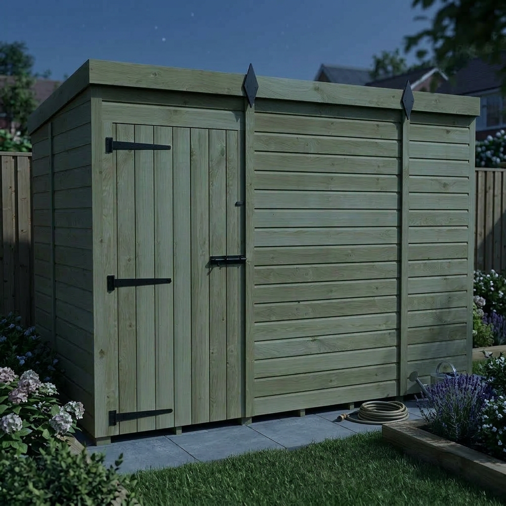 9 x 5 Pent Shed (Single Door, No Windows) - view 5