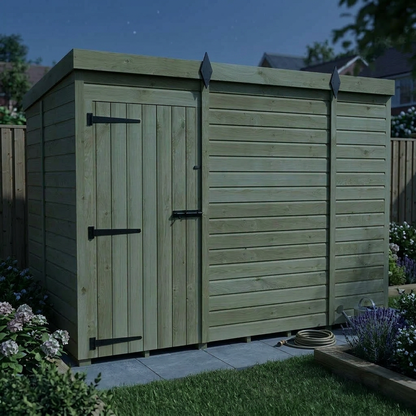 9 x 5 Pent Shed (Single Door, No Windows) - view 5
