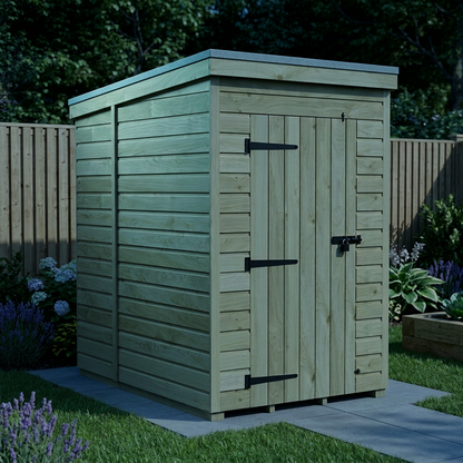 4 x 6 Pent Shed (Single Door, No Windows) - view 5