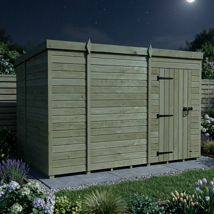 9 x 6 Pent Shed (Single Door, No Windows) - view 5