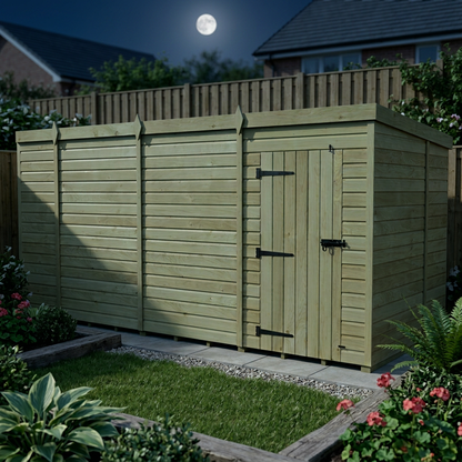 15 x 6 Pent Shed (Single Door, No Windows) - view 5