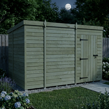 9 x 7 Pent Shed (Single Door, No Windows) - view 4