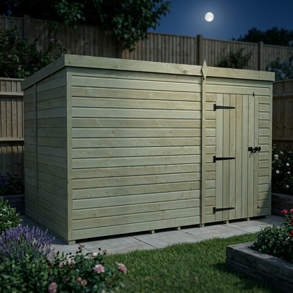 11 x 7 Pent Shed (Single Door, No Windows) - view 4