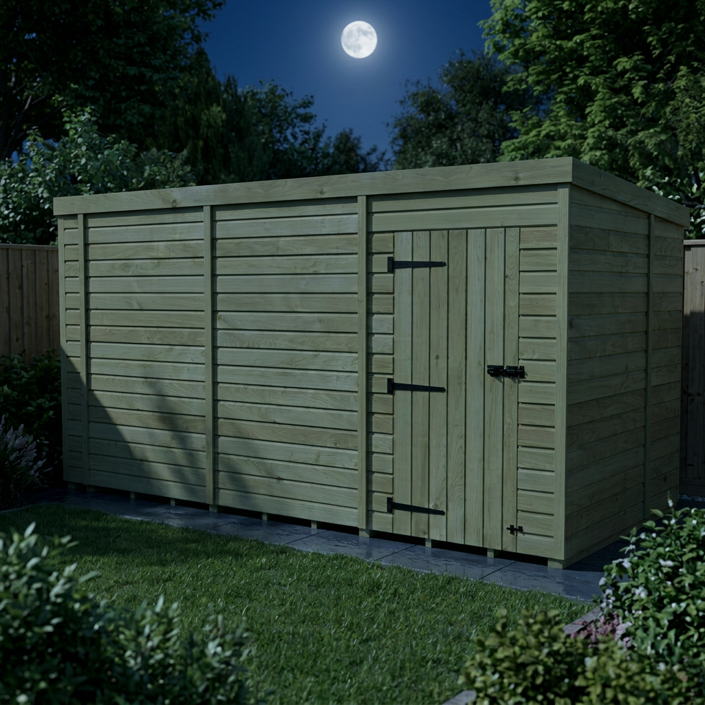 13 x 7 Pent Shed (Single Door, No Windows) - Pent Shed