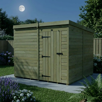 8 x 8 Pent Shed (Single Door, No Windows) - view 6