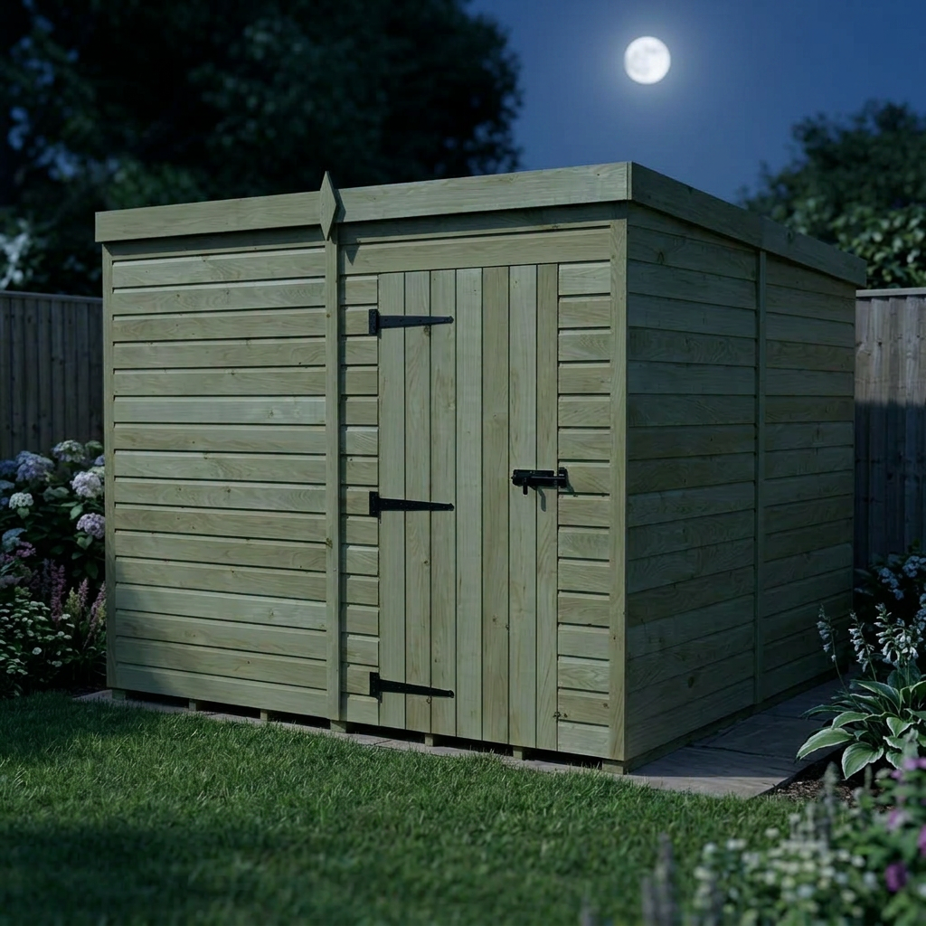 7 x 8 Pent Shed (Single Door, No Windows) - view 6