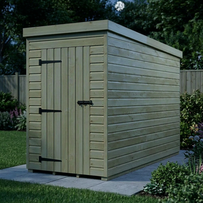 4 x 9 Pent Shed (Single Door, No Windows) - view 4