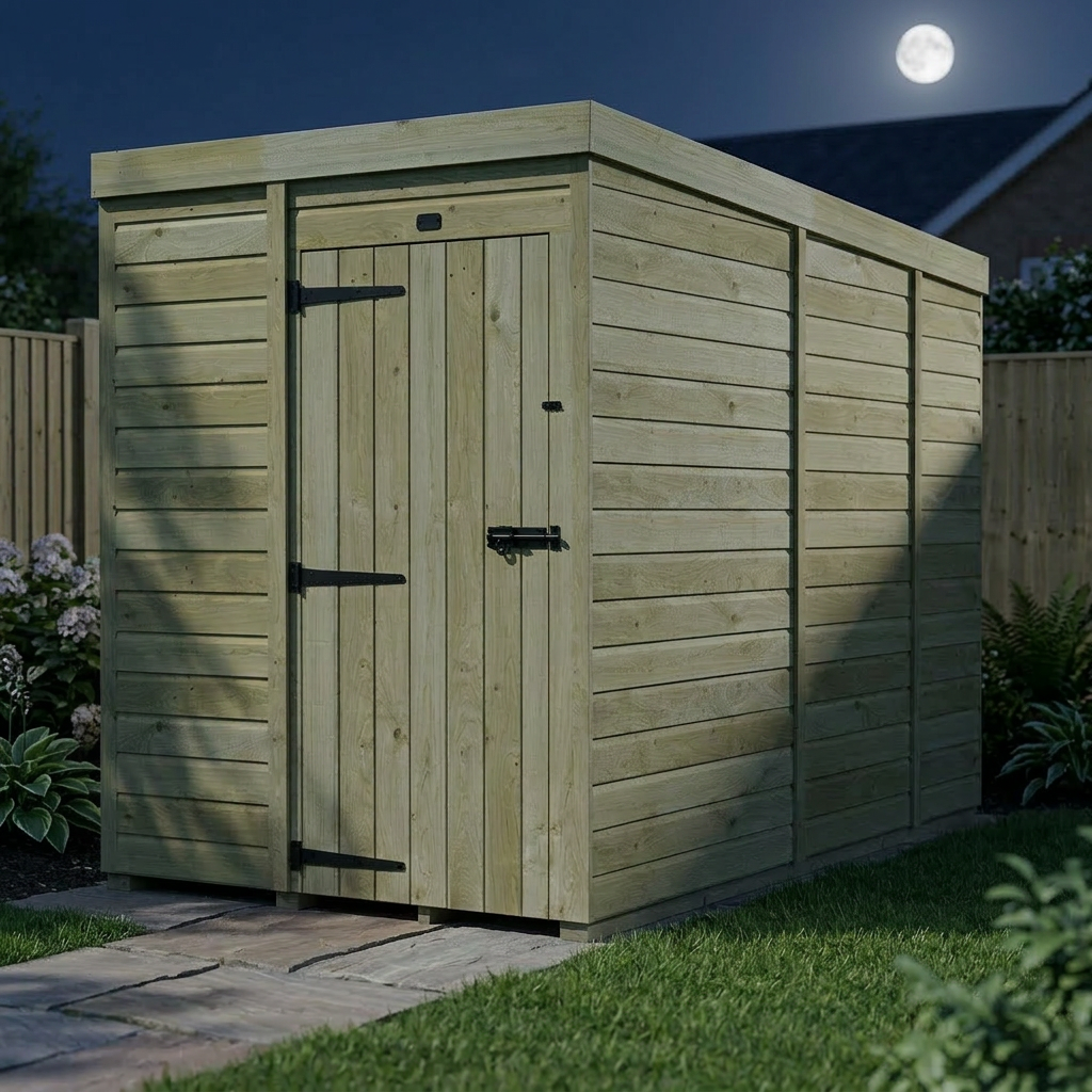 5 x 9 Pent Shed (Single Door, No Windows) - view 3
