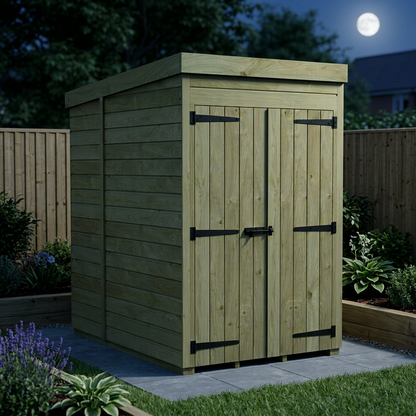 4 x 5 Pent Shed (Double Door, No Windows) - view 6