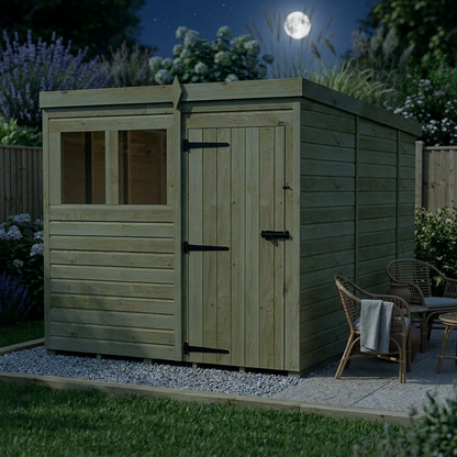 7 x 10 Pent Shed (Single Door, With Windows) - view 6