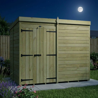 8 x 5 Pent Shed (Double Door, No Windows) - view 6