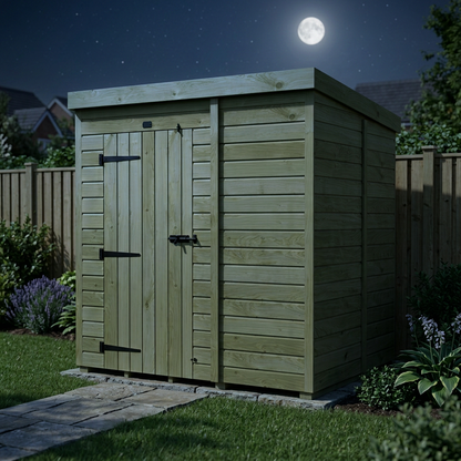 6 x 5 Pent Shed (Single Door, No Windows) - view 5