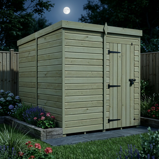 7 x 9 Pent Shed (Single Door, No Windows) - view 2