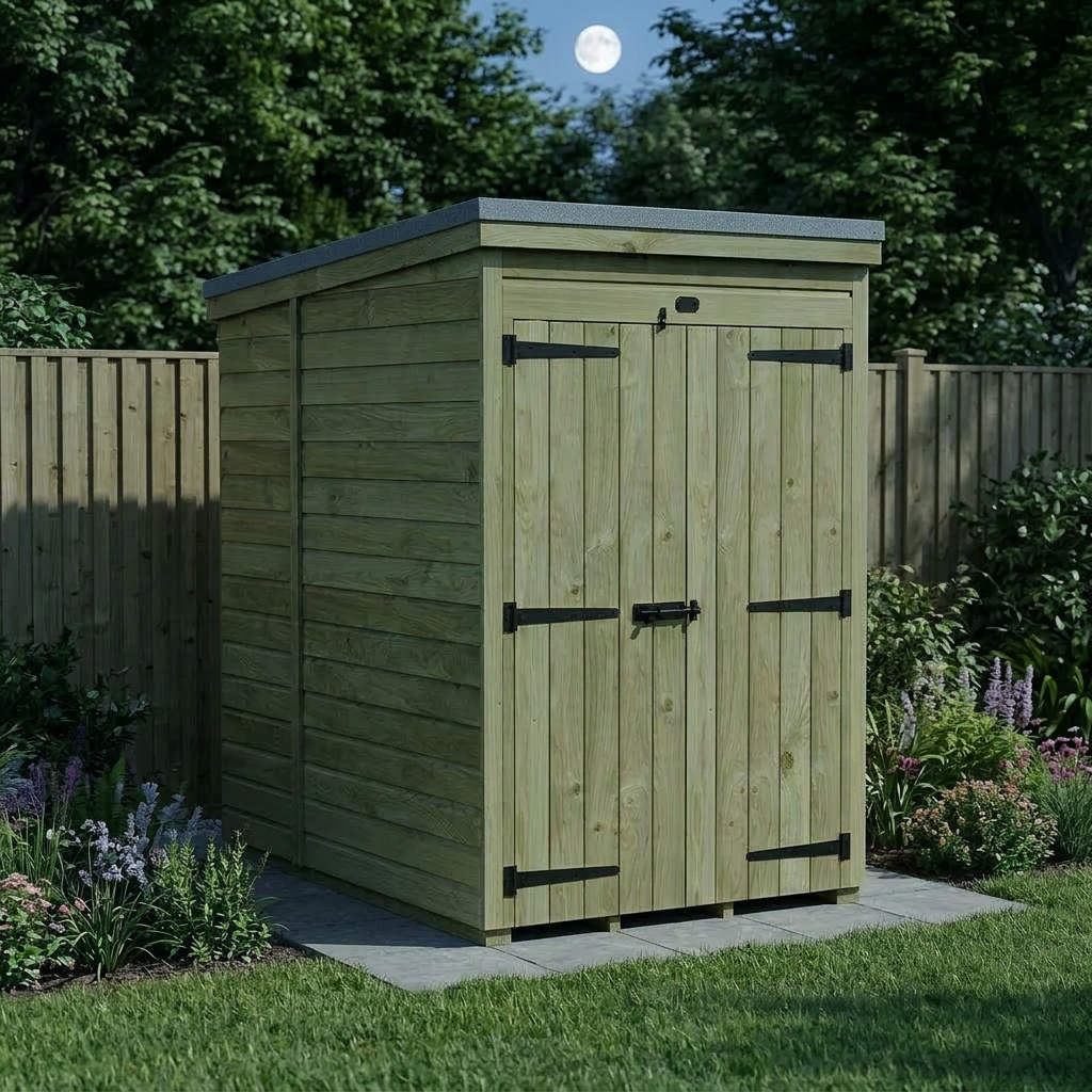 4 x 6 Pent Shed (Double Door, No Windows) - view 4