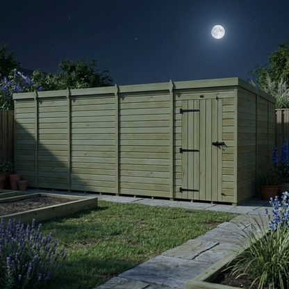 17 x 9 Pent Shed (Single Door, No Windows) - view 6