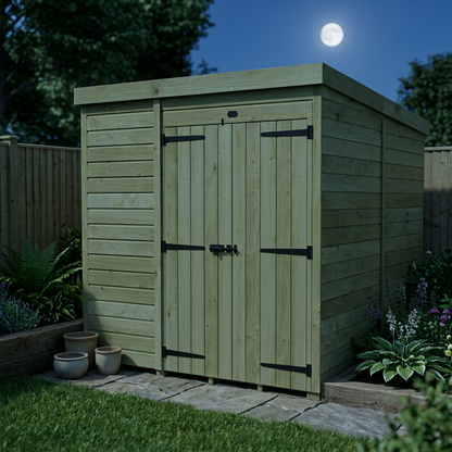 7 x 7 Pent Shed (Double Door, No Windows) - view 6