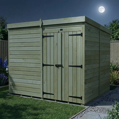 8 x 7 Pent Shed (Double Door, No Windows) - view 6