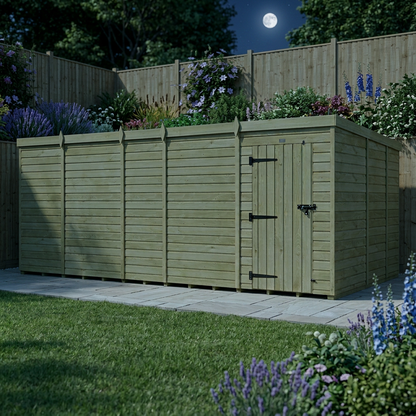19 x 9 Pent Shed (Single Door, No Windows) - view 5