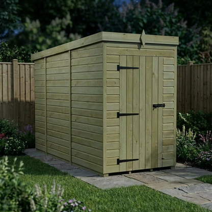 4 x 10 Pent Shed (Single Door, No Windows) - view 5