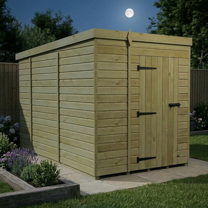 6 x 10 Pent Shed (Single Door, No Windows) - view 3