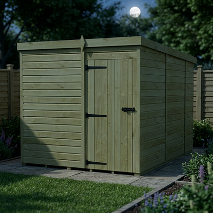 7 x 10 Pent Shed (Single Door, No Windows) - view 4