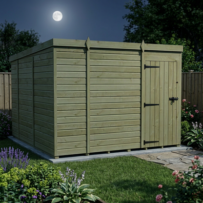 9 x 10 Pent Shed (Single Door, No Windows) - view 4