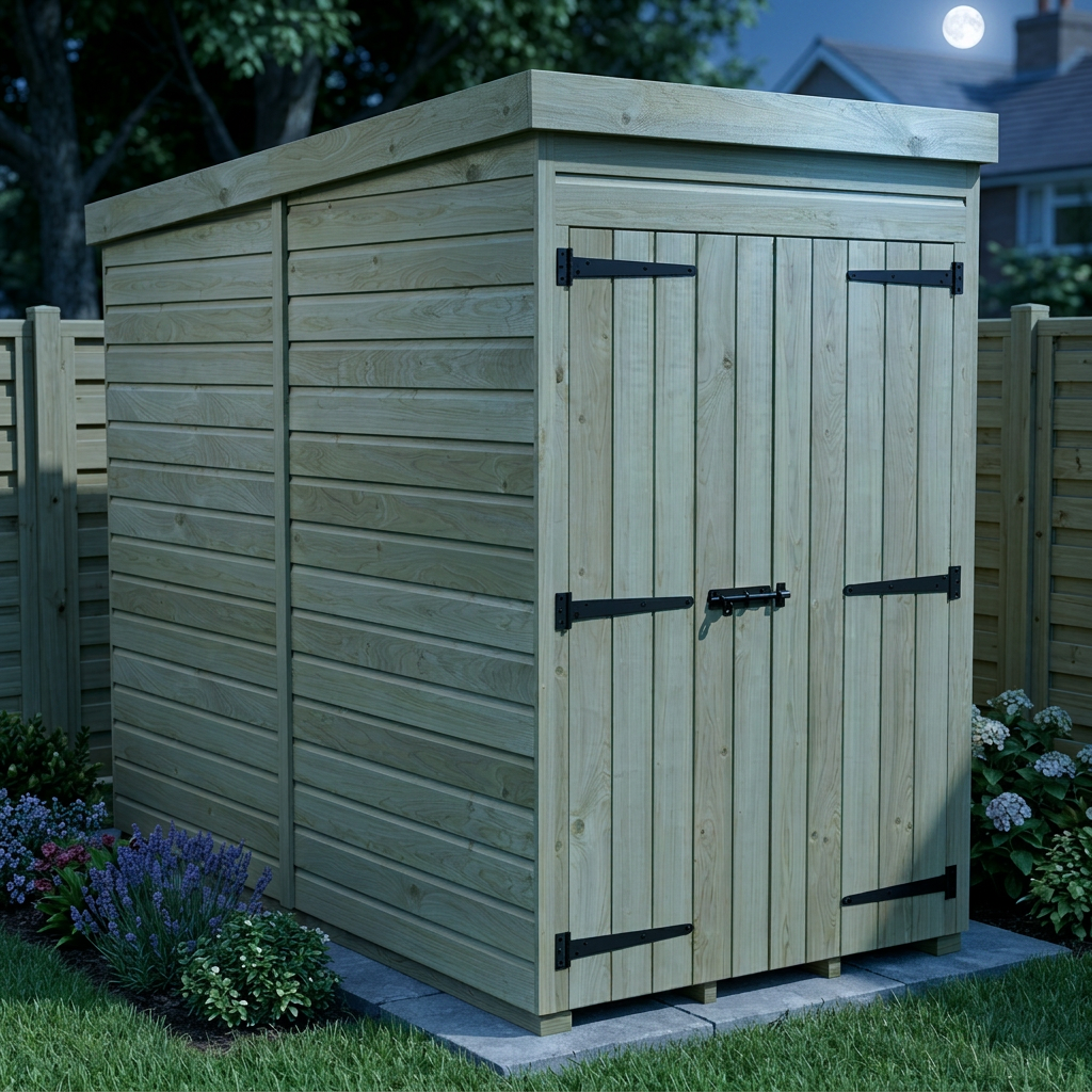 4 x 8 Pent Shed (Double Door, No Windows) - view 5