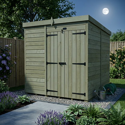 7 x 8 Pent Shed (Double Door, No Windows) - view 5