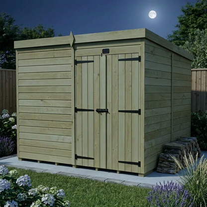 8 x 8 Pent Shed (Double Door, No Windows) - view 5
